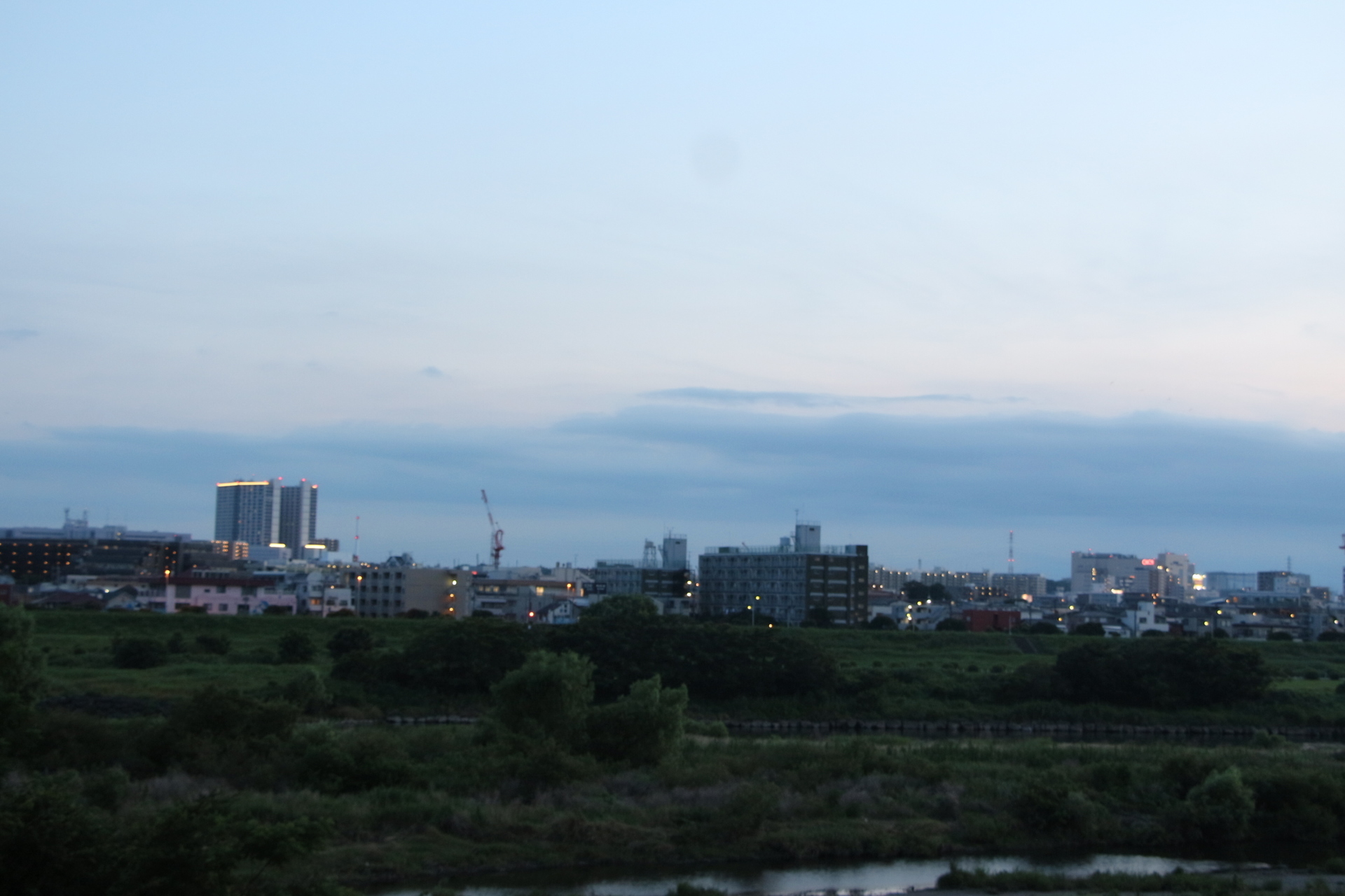 二子玉川公園からの夕景 気まぐれドライブ日記 自然の生命の風景と夜景